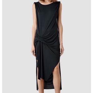 ALL SAINTS Riviera Tavi Pintuck t shirt dress Med